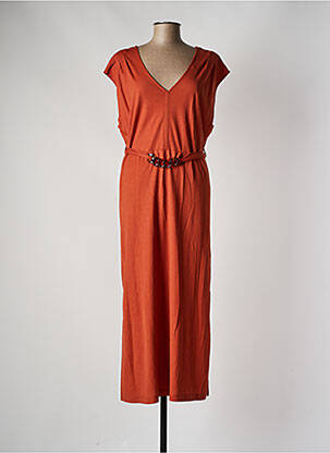 Robe longue manches courtes manches courtes orange TIFFOSI femme