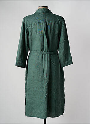 Robe mi-longue manches 3/4 manches 3/4 vert STREET ONE femme
