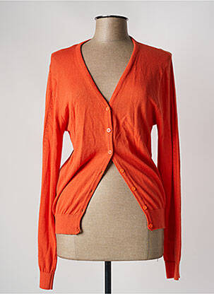Gilet manches longues coupe cintrée orange PRINCESSE NOMADE femme