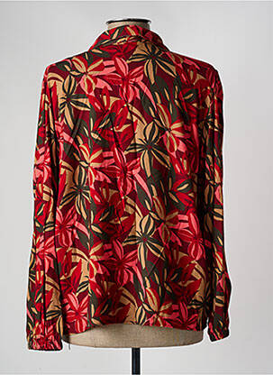 Blouse imprimé fleurs manches longues rouge JULIE GUERLANDE femme