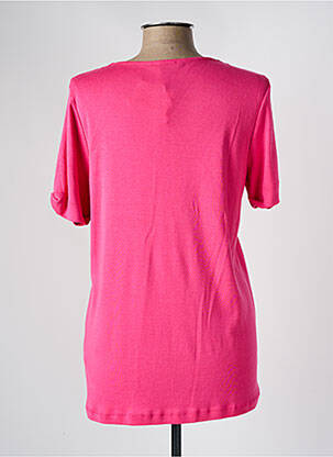 T-shirt col v manches courtes rose DIANE LAURY femme