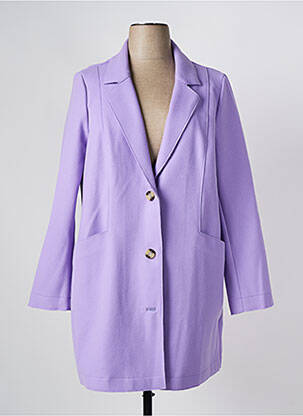 Manteau long coupe cintrée sans capuche violet STREET ONE femme