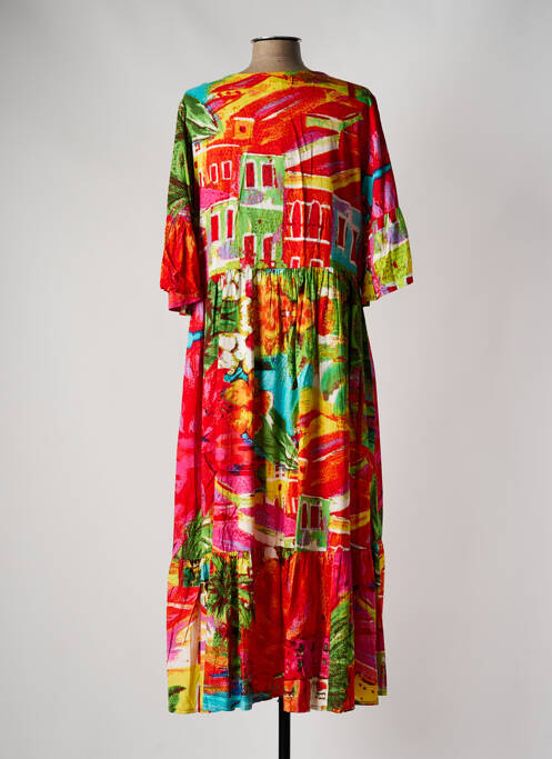 Robe longue rouge ORIENTIQUE NATURALLY pour femme