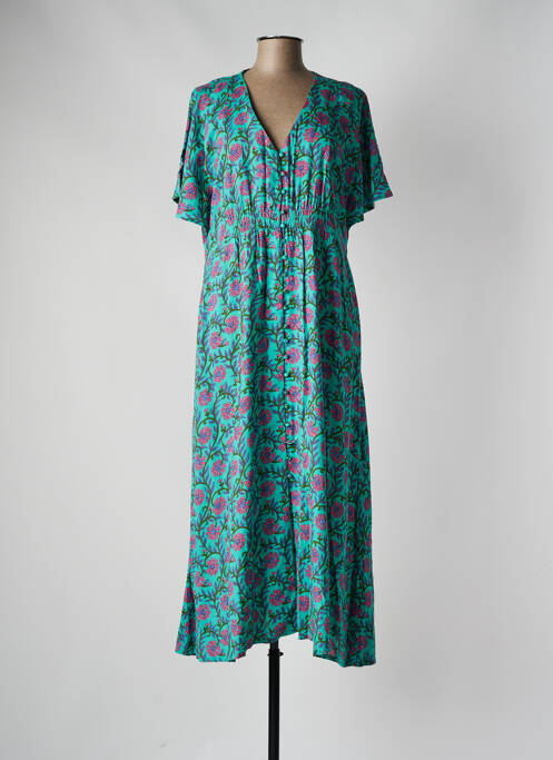 Robe longue vert C'EST BEAU LA VIE pour femme
