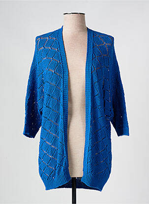 Gilet manches longues manches 3/4 bleu LOLA ESPELETA femme