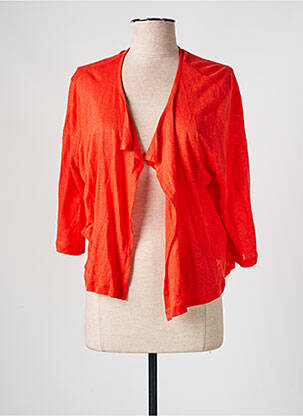 Gilet manches longues manches 3/4 orange MALOKA femme