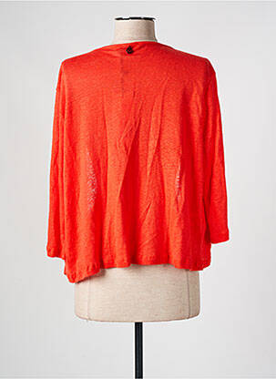 Gilet manches longues manches 3/4 orange MALOKA femme