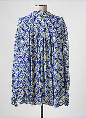Chemisier imprimé fantaisie manches longues bleu MASAI femme