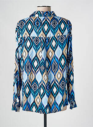 Chemisier imprimé fantaisie manches longues bleu BETTY BARCLAY femme