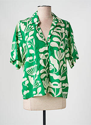 Chemisier manches courtes manches courtes vert COMPAÑIA FANTASTICA femme