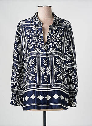 Chemisier imprimé fantaisie manches longues bleu STREET ONE femme