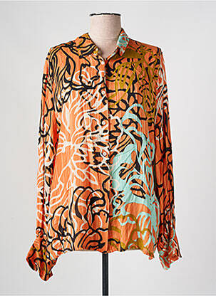 Chemisier imprimé fantaisie manches longues orange MASAI femme