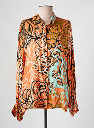 Chemisier imprimé fantaisie manches longues orange MASAI femme