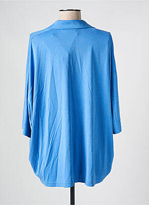Chemisier coupe droite manches courtes bleu MASAI femme