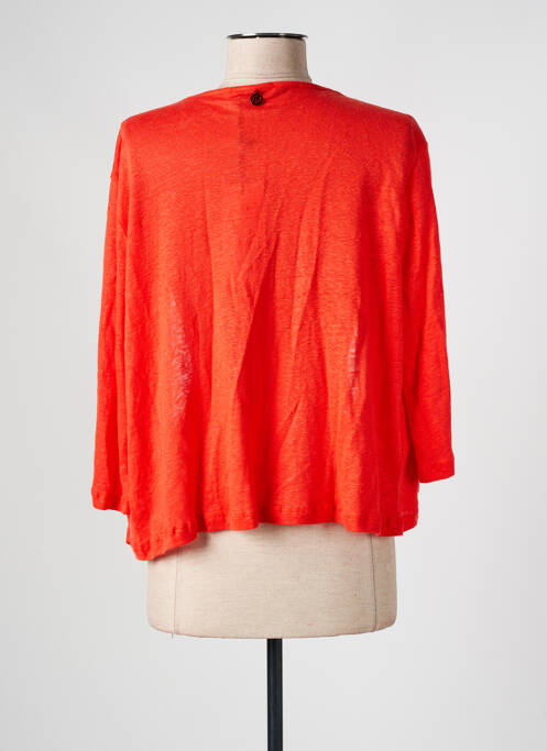 Gilet manches longues orange MALOKA pour femme