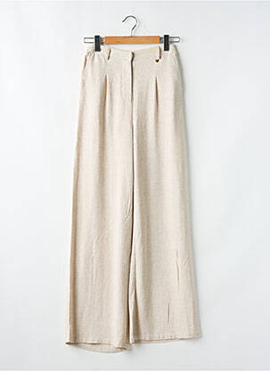Pantalon flare taille élastique taille normale beige JULIE GUERLANDE femme