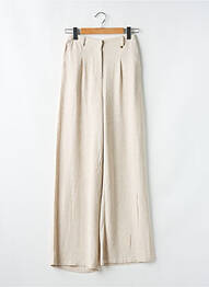 Pantalon flare taille élastique taille normale beige JULIE GUERLANDE femme