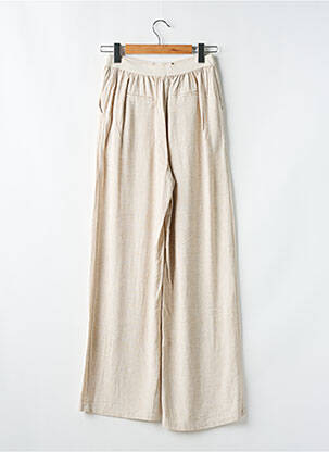 Pantalon flare taille élastique taille normale beige JULIE GUERLANDE femme