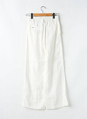 Pantalon droit fermeture zippée sous rabat boutonné taille normale blanc STREET ONE femme