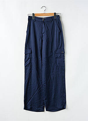 Pantalon droit fermeture zippée sous rabat boutonné taille normale bleu STREET ONE femme