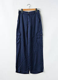 Pantalon droit fermeture zippée sous rabat boutonné taille normale bleu STREET ONE femme