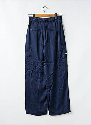 Pantalon droit fermeture zippée sous rabat boutonné taille normale bleu STREET ONE femme