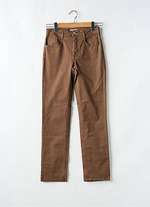 Jeans coupe droite stretch taille normale marron LOLA ESPELETA femme