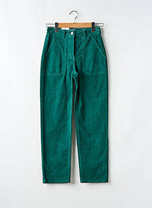 Pantalon droit stretch taille normale vert C'EST BEAU LA VIE femme