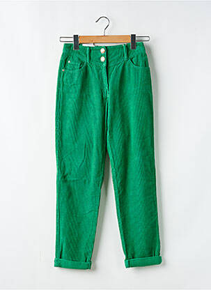 Pantalon slim broderie rivets taille normale vert C'EST BEAU LA VIE femme