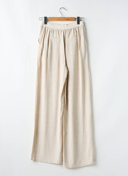 Pantalon flare taille élastique taille normale beige JULIE GUERLANDE femme