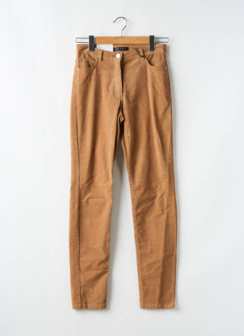 Pantalon slim broderie rivets taille normale marron BETTY BARCLAY femme