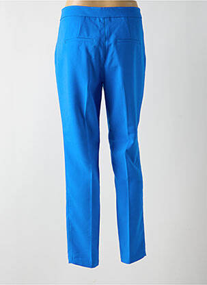 Pantalon droit fermeture zippée sous rabat boutonné bleu STREET ONE femme