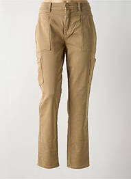 Pantalon droit fermeture zippée sous rabat boutonné beige STREET ONE femme