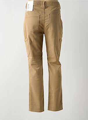 Pantalon droit fermeture zippée sous rabat boutonné beige STREET ONE femme