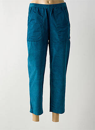 Pantalon 7/8 taille élastique bleu MALOKA femme