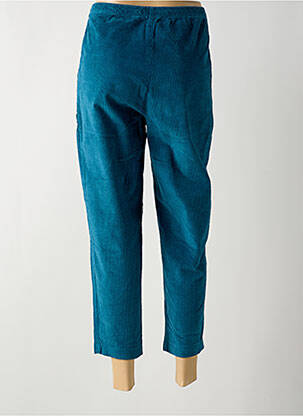 Pantalon 7/8 taille élastique bleu MALOKA femme