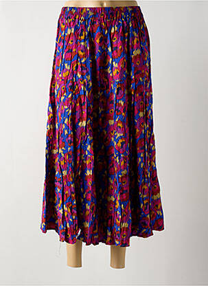 Jupe longue imprimé fantaisie bleu COMPAÑIA FANTASTICA femme