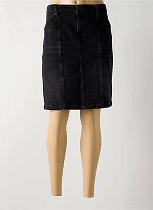 Jupe mi-longue coupe droite noir STREET ONE femme