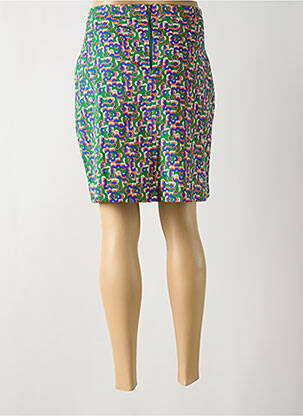Jupe courte coupe droite vert PRINCESSE NOMADE femme