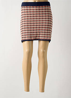 Jupe courte coupe droite bleu COMPAÑIA FANTASTICA femme