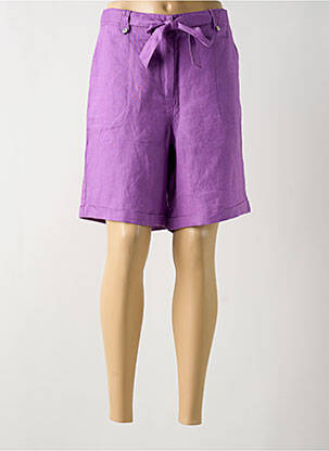 Bermuda coupe droite violet JULIE GUERLANDE femme