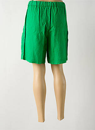 Bermuda taille élastique vert MALOKA femme