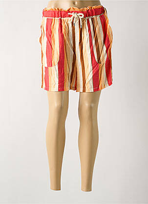 Short coupe droite orange TIFFOSI femme