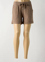 Short coupe droite marron STREET ONE femme