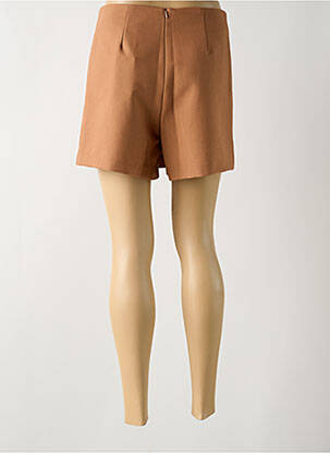 Jupe short coupe droite marron TIFFOSI femme