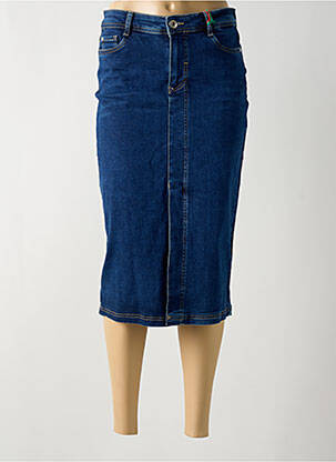 Jupe mi-longue bleu STREET ONE pour femme