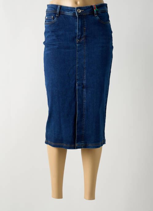 Jupe mi-longue bleu STREET ONE pour femme