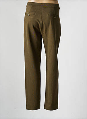 Pantalon chino fermeture zippée sous rabat boutonné taille normale vert MASAI femme