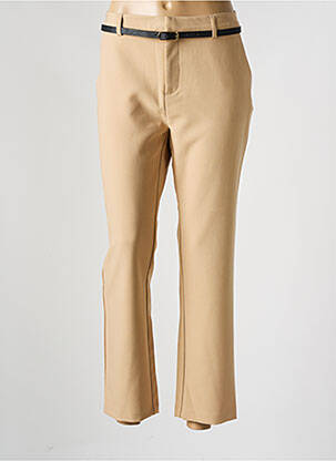 Pantalon 7/8 taille à pinces taille normale beige TIFFOSI femme