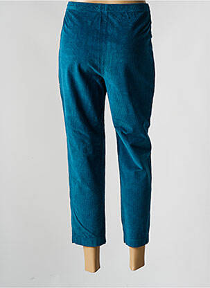 Pantalon 7/8 stretch taille normale bleu MALOKA femme